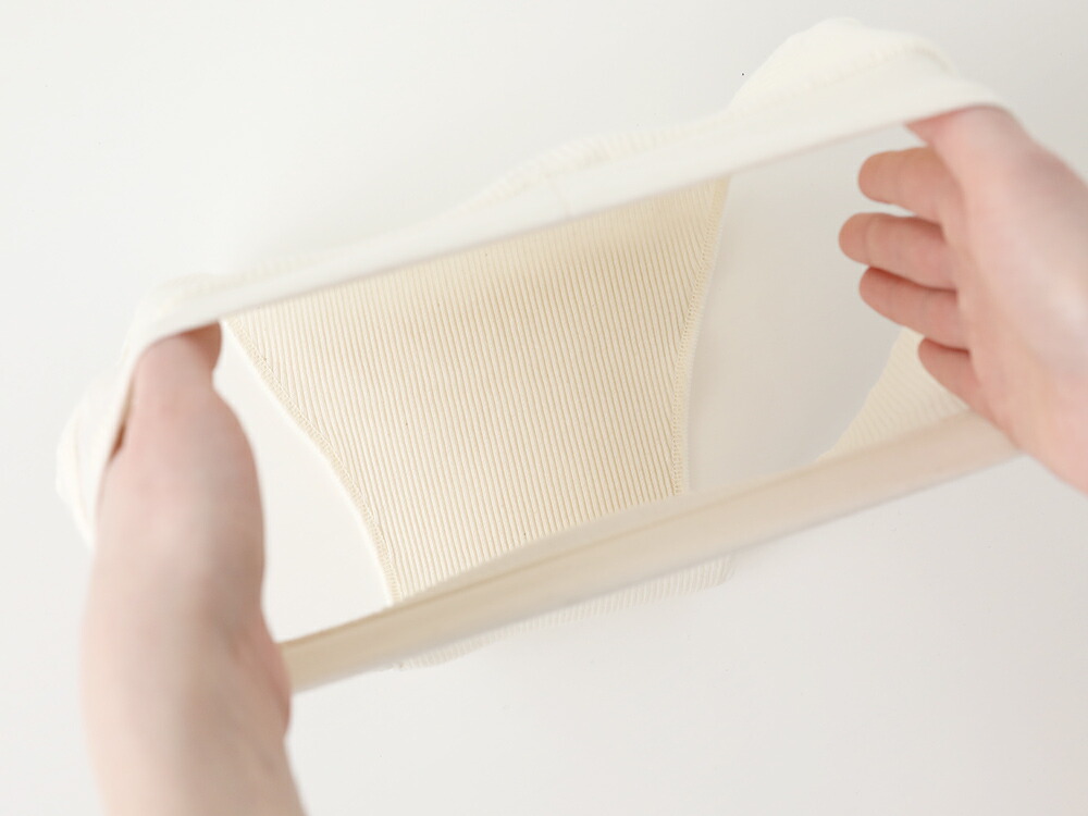 hinna ふわリブ オーガニックコットン ふんどしショーツ プレーンなクロッチ